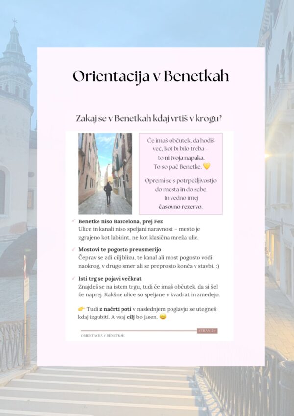 Orientacija v Benetkah, e-vodnik